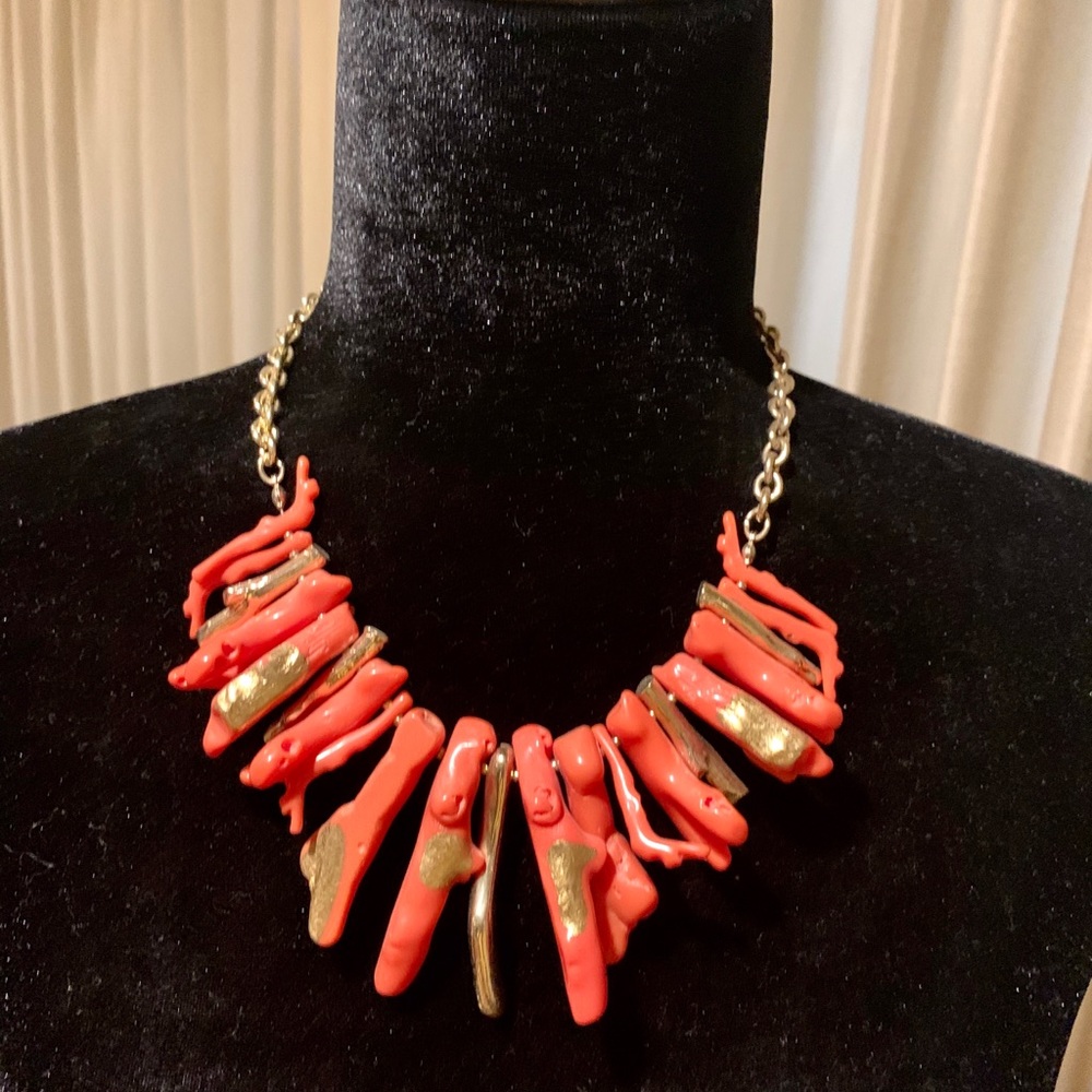Orange statement necklace